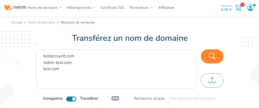 Recherche multiple