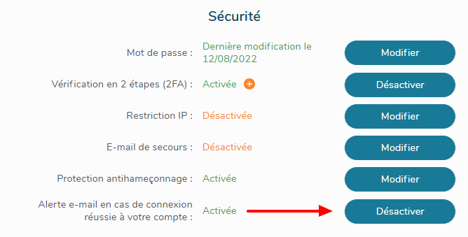 Connexion et sécurité NETIM Direct