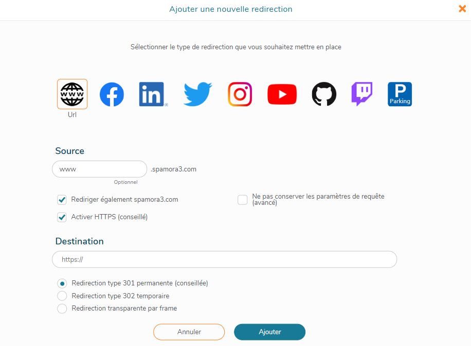 Redirection web