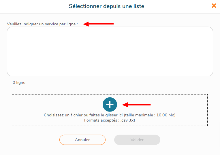 Importer la liste