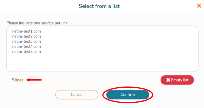 Confirm your list