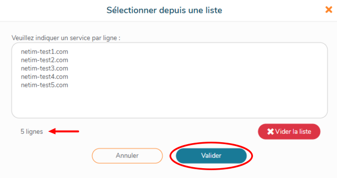 Insérer liste des domaines