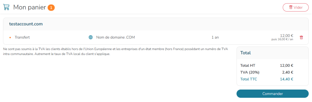 Mon Panier
