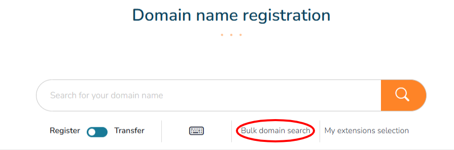 Bulk domain search
