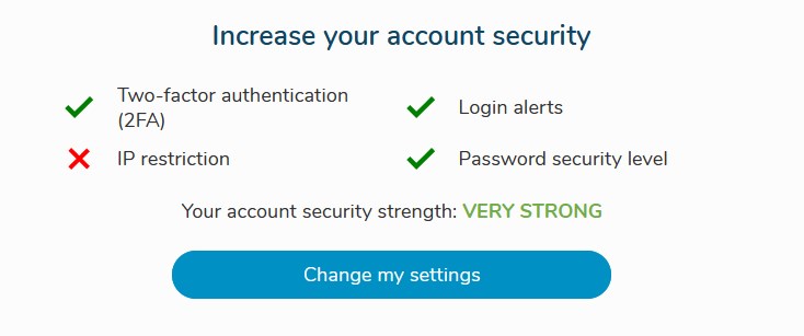 Increase your account security