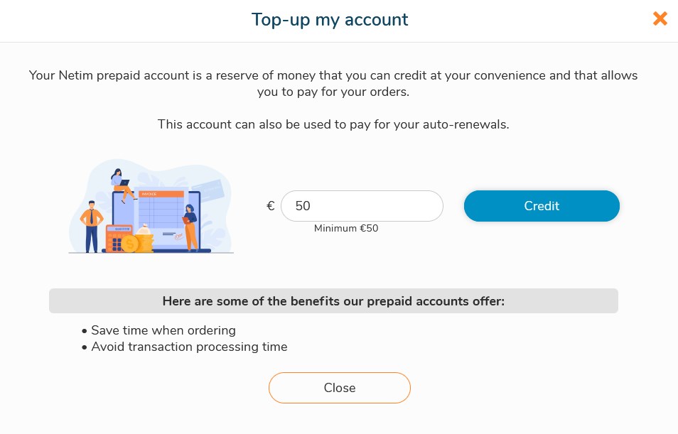 Top-up my account