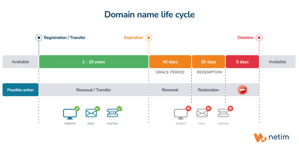 Domain name life cycle