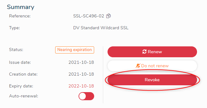 Revoke my SSL certificate