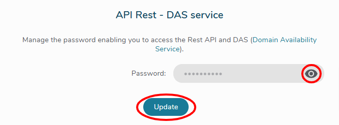DAS Service - Password