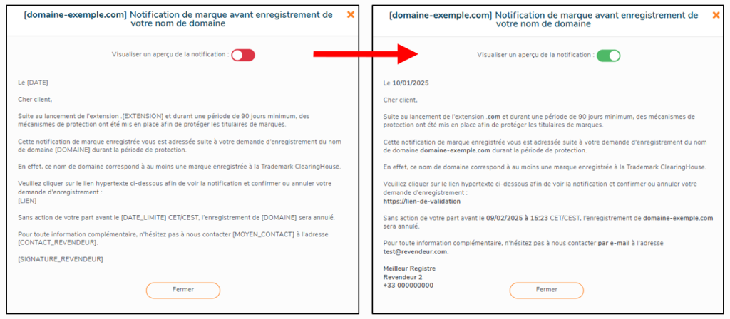 Visualiser les informations des e-mails envoyés à vos clients
