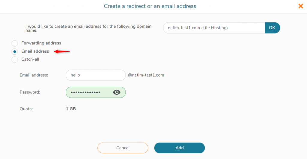 create an email address