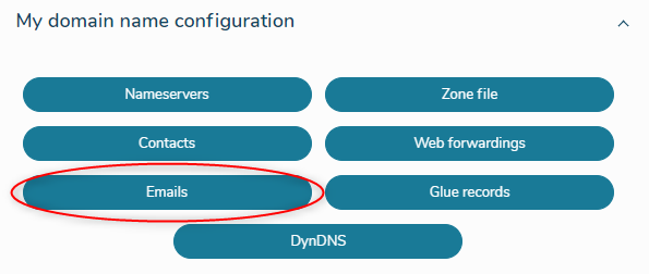 My domain name configuration