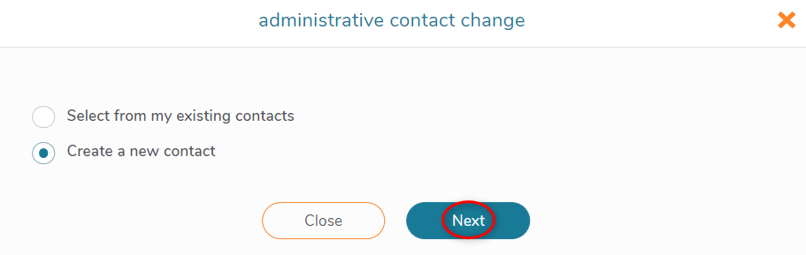 Create a new contact - changing a contact