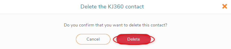 Delete a contact - confirm