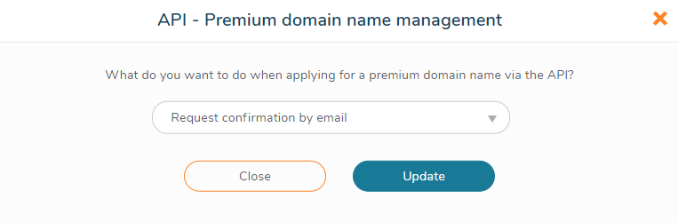 API - Premium domain name management