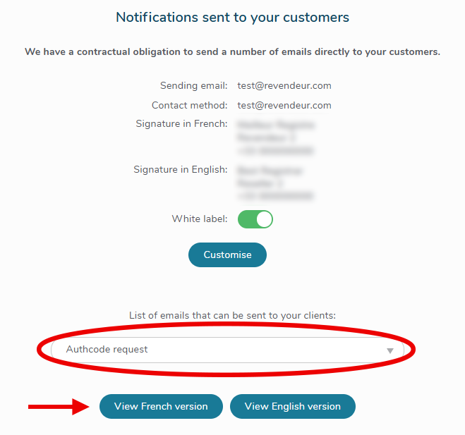 View the notifications sent to your customers