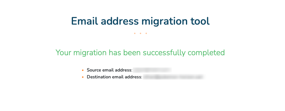 Migration completed