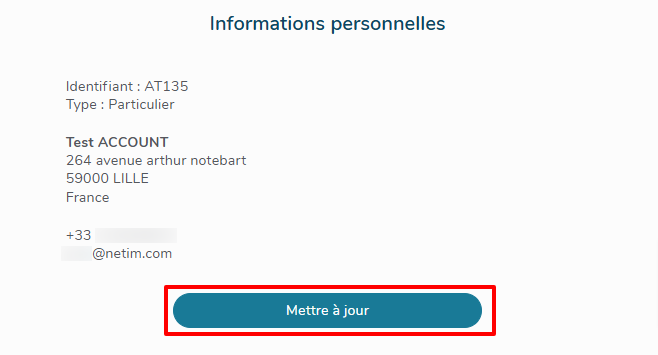 Mettre à jour vos coordonnées personnelles