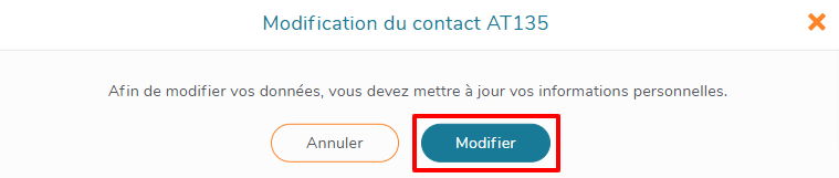 Mise à jour des informations personnelles
